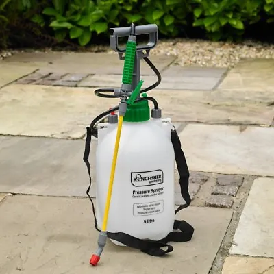 Garden Pest Control Triggered Spray Gun With 5 Litre Pressurised Tank Bottle • £28.99