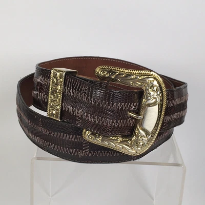 $24.95 • Buy Vintage Tony Lama Men’s Size 38 Patchwork Lizard Leather Western Belt O12