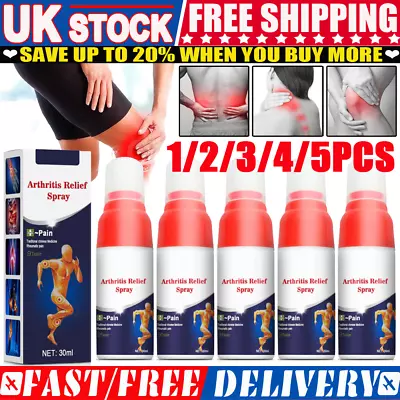 1-5X Quick Pain Relief Spray For Arthritis Pain Muscle Knee Waist Back Pain 30ML • £6.37