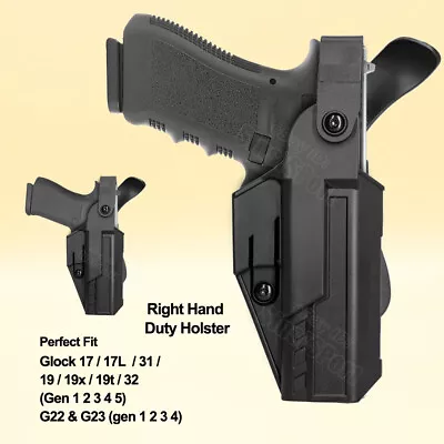 Police Duty Holster Fit Glock 32 23 22 17 19 31 G32 G17 G23 Gen 5 1 Holster 9mm • $28.90