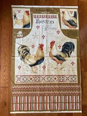 Bohemian Rooster Of France Apron Fabric Panel Cut & Sew Wilmington Prints • $10.50