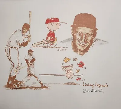 Stan Musial Autographed Lithograph Living Legends MLB Baseball Unframed Numbered • $148