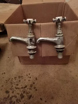 Howard Bird Gold 1908  EDWARDIAN Bath TAPS ORIGINAL PAIR • £58