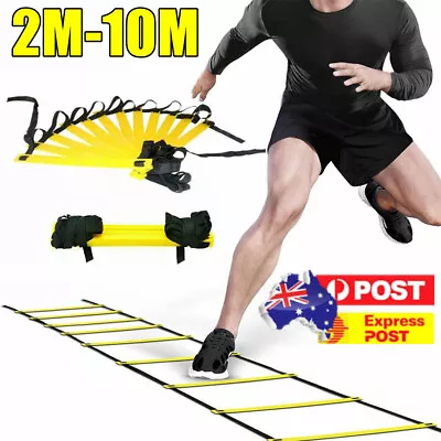 Speed Agility Ladder Fitness Training Ladder Soccer Sports Footwork Practise Gym • $12.89