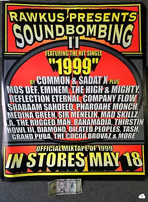 Rawkus Records Soundbombing II 1998 Promo Poster Mos Def Talib Sadat X Eminem • $19.99