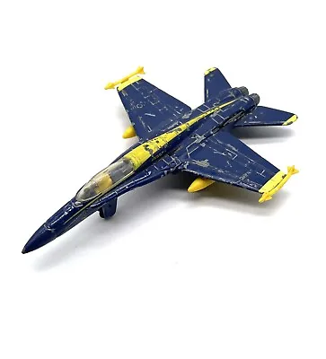 Motormax Die-Cast Model Plane F-18 Hornet Blue Angels #77006 Toy Plane G • $14