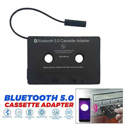 Bluetooth 5.0 Car Audio Stereo Sound Cassette Tape Adapter MP3 Hand-Free Aux Ox • $9.49