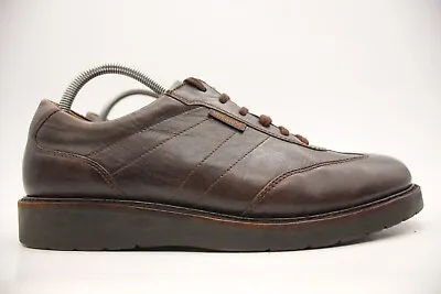 MEPHISTO 'Adriano' Men's Size 8 Brown Leather Oxford Lace Up Sneakers • $53.95