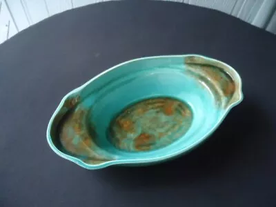 Vintage Mingay Casey Ware Diana Australia Green Drip Glaze Pottery Fruit Bowl • $29.99