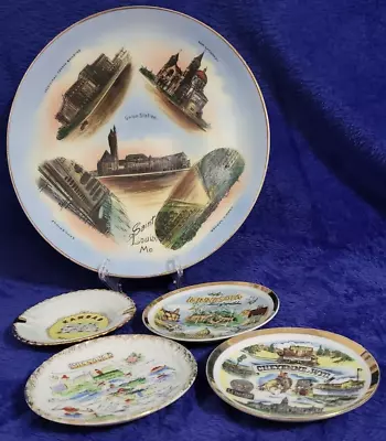 Lot Of 4 Vintage State Plates & 1 Ashtray - MO KS MN WY • $16.95