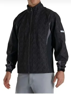 FootJoy HydroLite Rain Golf Jacket Black Marble Print Mens Large L #99999 • $119.99
