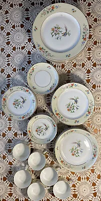 H&C Selb Bavaria Heinrich & Co 42 PC Dinner Set SONGBIRD Vintage Germany 1920 • $280