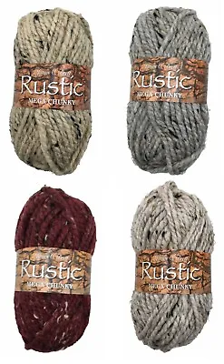 James C Brett Rustic Mega Chunky Knitting Yarn 9 Shades • £3.60