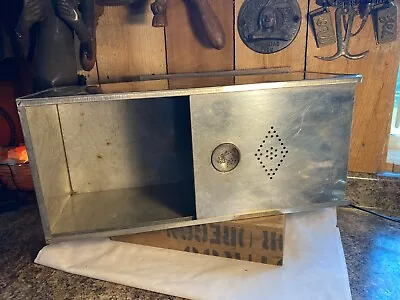 $29.99 • Buy Vintage Tin Aluminum Bread Box Drawer Insert With Sliding Lid