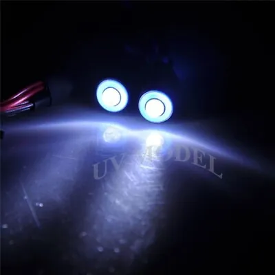 RC LED Angel/Halo Eyes Lights (WHITE) Tamiya Traxxas HPI Drift Crawler Truck UK • £6.99