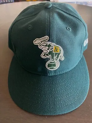 Oakland Athletics Stomper Green 59FIFTY Hat A's Cap 7 1/2 • $24.99