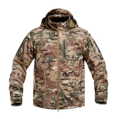Waterproof Mens Soft Shell Jacket Tactical Army Military Combat Windbreaker Coat • $53.40
