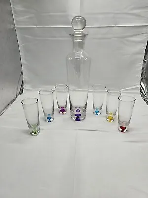 Decanter Set With 6 Shot Glasses • $45