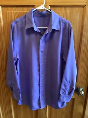 Amish Mennonite Hand Made Men's L/S Purple 6-Snap Shirt C43 GREAT Plain Clothing • $13.99