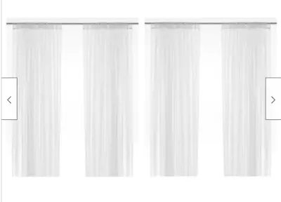 NEW IKEA Curtains Sheer Mesh White Canopy Drapes 4 Panels (2 Pairs) • $25