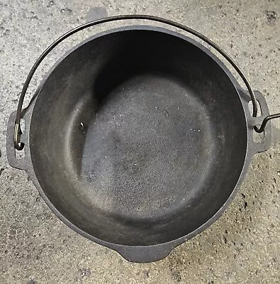 Wagner Original 1891 Cast Iron Dutch Oven 5QT Pot Vintage NO LID • $40