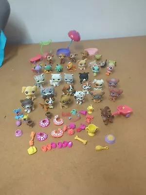 Littlest Pet Shop Vintage Original Genuine Bundle Cats Dogs Accessories Lps X 32 • £65