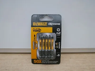 £5.69 • Buy DeWALT Extreme DT7998T 5 X PH2 X 57mm FLEXTORQ High Impact Screwdriver Bits