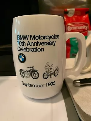Bmw Motorcycles 70th Anniversary Celebration Vintage Commemorative Mug • $19