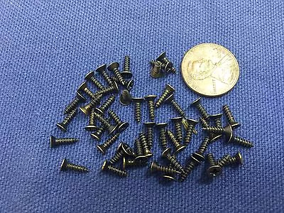 45 Pieces 2x8mm Dark Miniature Hardware Parts Pack Small Wood Screws Hinge C8 • $10.91