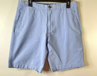 Merona Mens Chino Shorts Size 34 100% Cotton Chambray Blue • $11.66