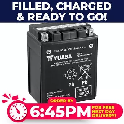 Genuine Yuasa YTX14AHL-BS High Power AGM GEL Motorbike Motorcycle Battery YTX14A • £88.25