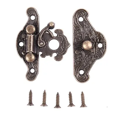 $8.92 • Buy Antique Retro Vintage Decorative Latch Wooden Jewelry Box Hasp Pad Chest Lock T2