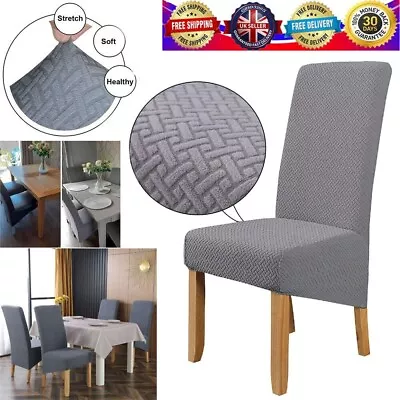 £5.99 • Buy Dining Chair Seat Covers Spandex Slip Banquet Home Protective Stretch Covers UK