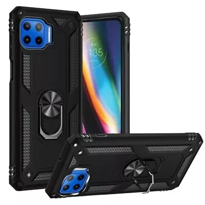 GSA Ring Kickstand Hybrid Case For Motorola Moto One 5g Moto G 5g Plus Black • $9.99