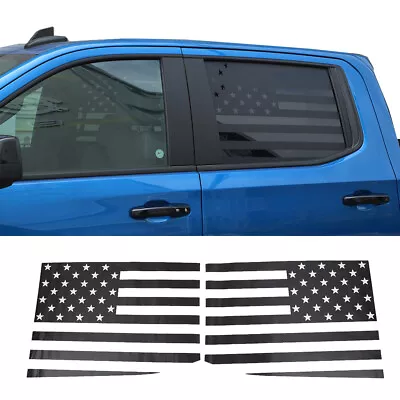 Carbon Fiber Rear Window Sides Trim Sticker For Chevy Silverado 19+ Accessories • $28.99