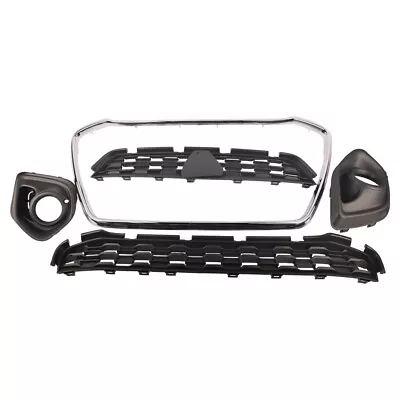 Front Bumper Grille+Fog Light Cover For Mitsubishi Outlander Sport RVR ASX 13-15 • $112.99