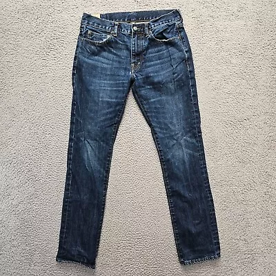 J. Crew 484 Jeans Mens Size 31x32 Blue Denim Straight Leg Dark Wash • $19.99