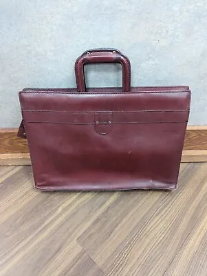 VTG Hartmann American Burgundy Belting Leather Attache Briefcase NO STRAP  • $102