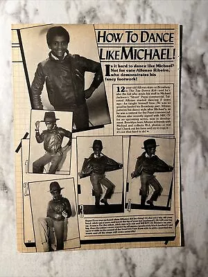 Alfonso Ribeiro Clipping From 80’s Magazine : How To Dance Like Michael Jackson! • $4.50