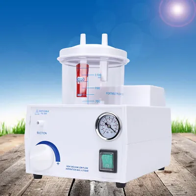 Portable Emergency Vacuum Phlegm Medical Aspirator Machine Suction Unit 1000mL • $121.60