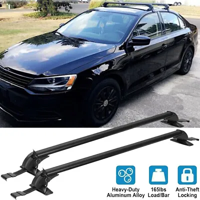 For VW For Jetta Car Top Roof Rack Cross Bar Cargo Luggage Carrier Lock Aluminum • $82.95