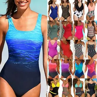 $22.99 • Buy Womens Monokini Swimsuit Bikini Tummy Control Swimwear One Piece Bathing Suits