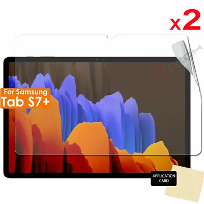 £3.49 • Buy 2x CLEAR Screen Protector Covers For Samsung Galaxy Tab S7 Plus T970 T975 T976