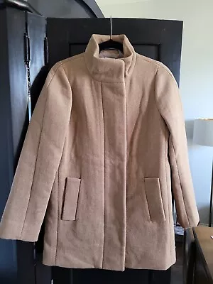 NWT JCREW Factory City Wool Blend Coat Camel Tan  Size 4 • $159.99