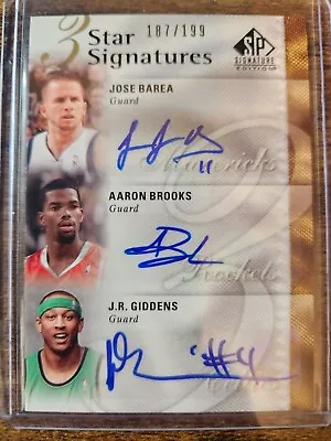 2009-10 SP Signature Jose Barea Aaron Brooks 3 Star Signatures Auto #3S-BBG • $24.99