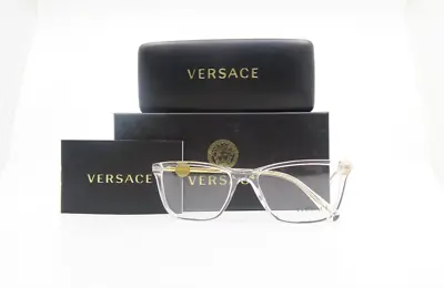 Versace MOD. 3299-B 148 55mm Clear And Gold New Women's Eyeglasses Frames. • $116