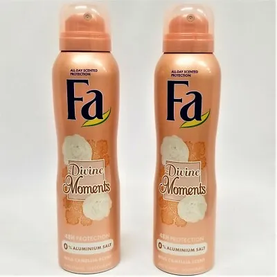 2 CANS - Fa - DIVINE MOMENTS - 48HR Deodorant - 150mL Each - Made In Germany • $15.95