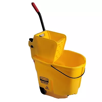 Rubbermaid Wavebrake 35Qt. Yellow  Mop Bucket And Wringer FG758088 New • $42.95