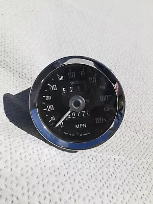 SMITHS UK England 70s MGB Speedometer 120 MPH SN5230/13 Genuine Vintage 3½  OEM • $90