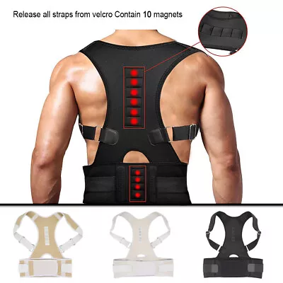 For Men Women Adjustable Posture Corrector Low Back Support Shoulder Brace Belt • $9.49